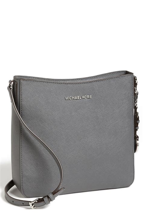 michael kors large crossbody gray|michael kors jet setter crossbody.